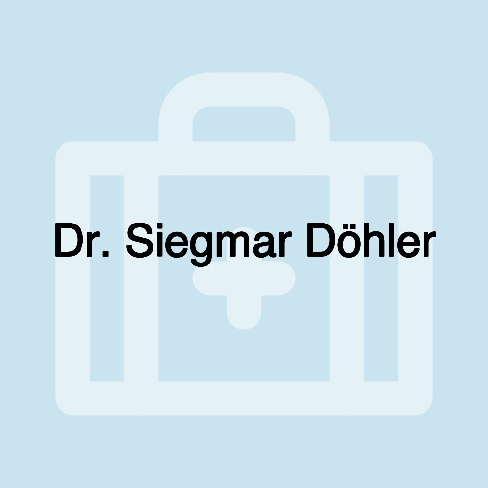 Dr. Siegmar Döhler