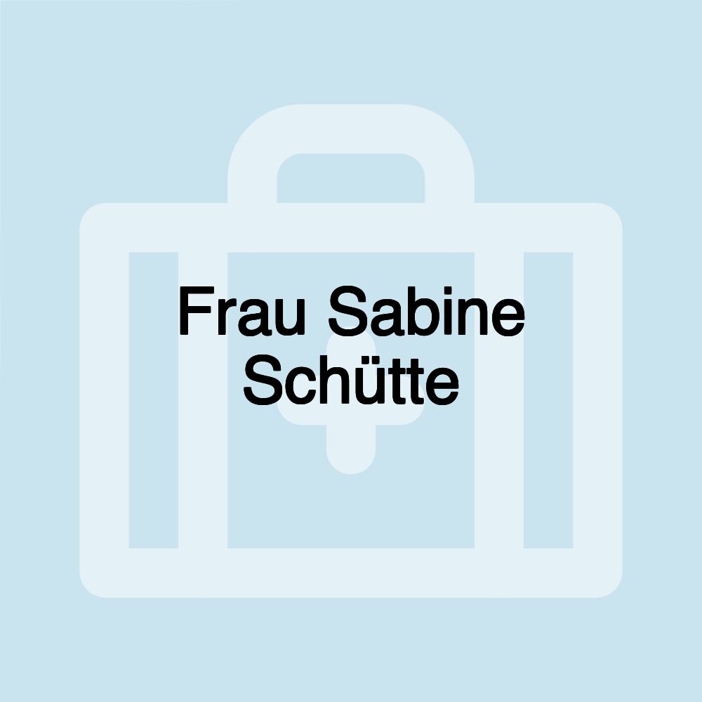 Frau Sabine Schütte