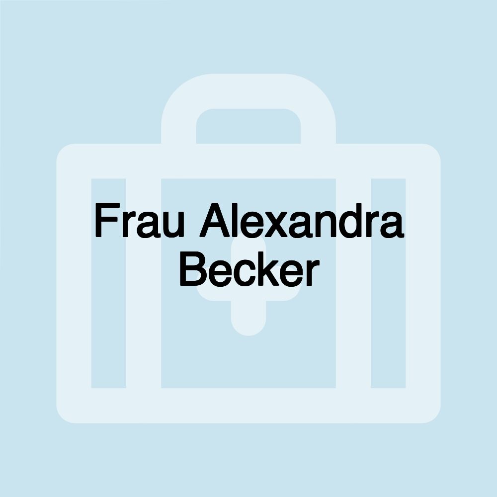 Frau Alexandra Becker