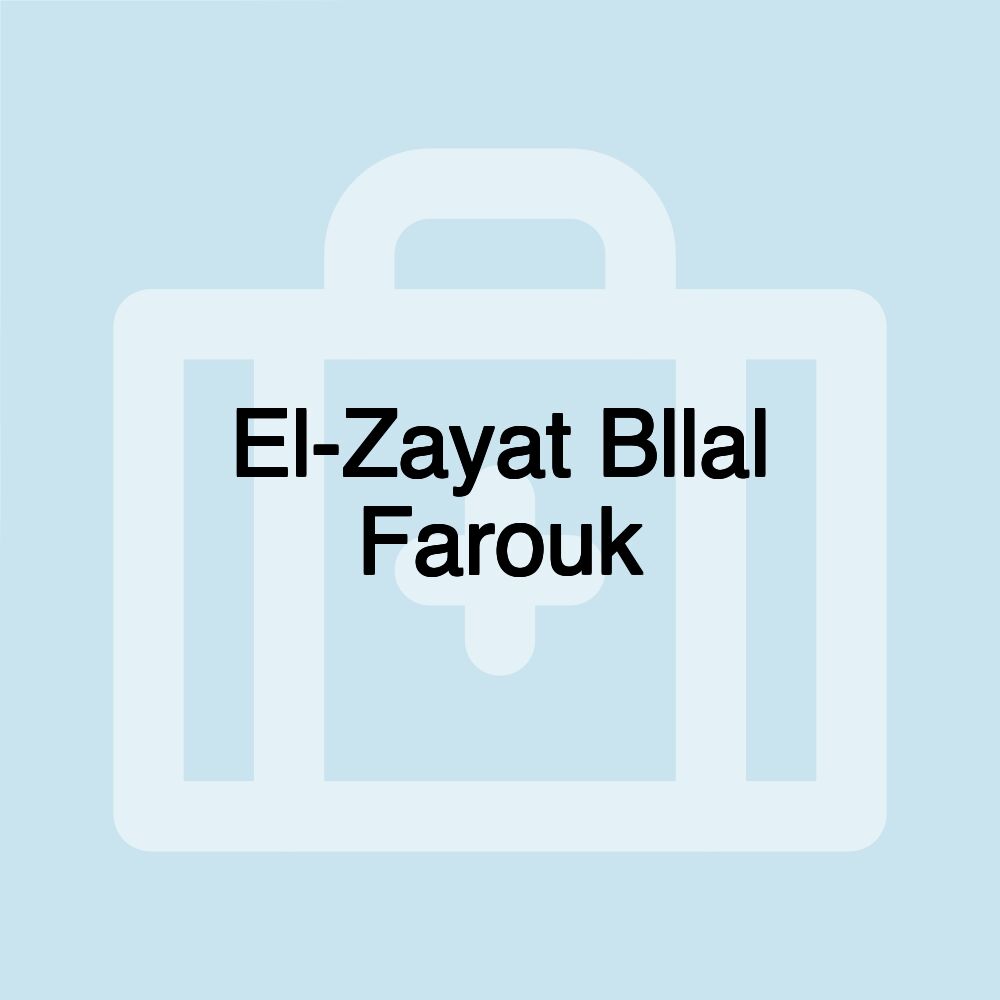 El-Zayat Bllal Farouk