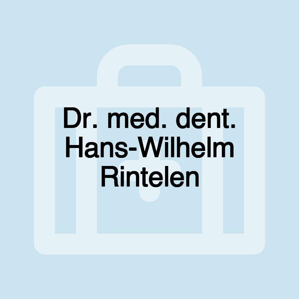 Dr. med. dent. Hans-Wilhelm Rintelen