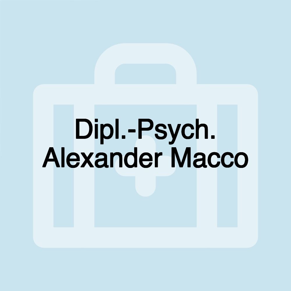 Dipl.-Psych. Alexander Macco