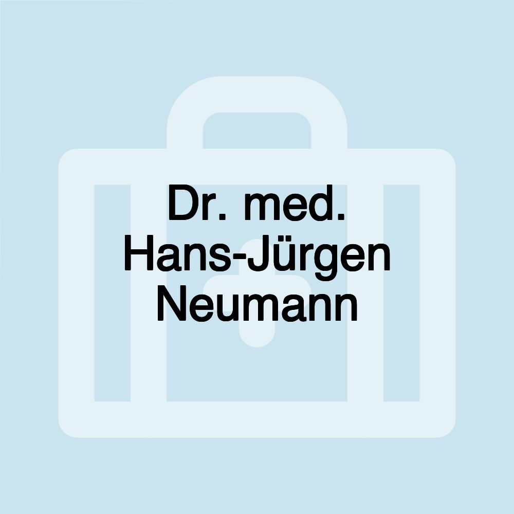 Dr. med. Hans-Jürgen Neumann