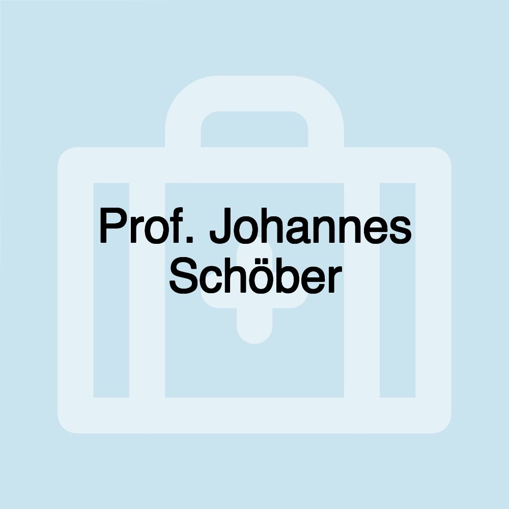 Prof. Johannes Schöber