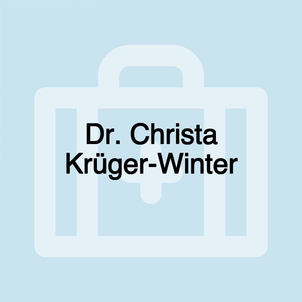 Dr. Christa Krüger-Winter