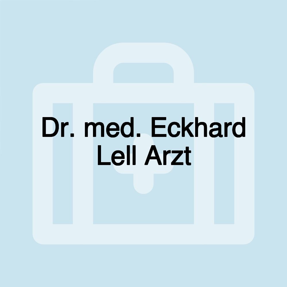 Dr. med. Eckhard Lell Arzt