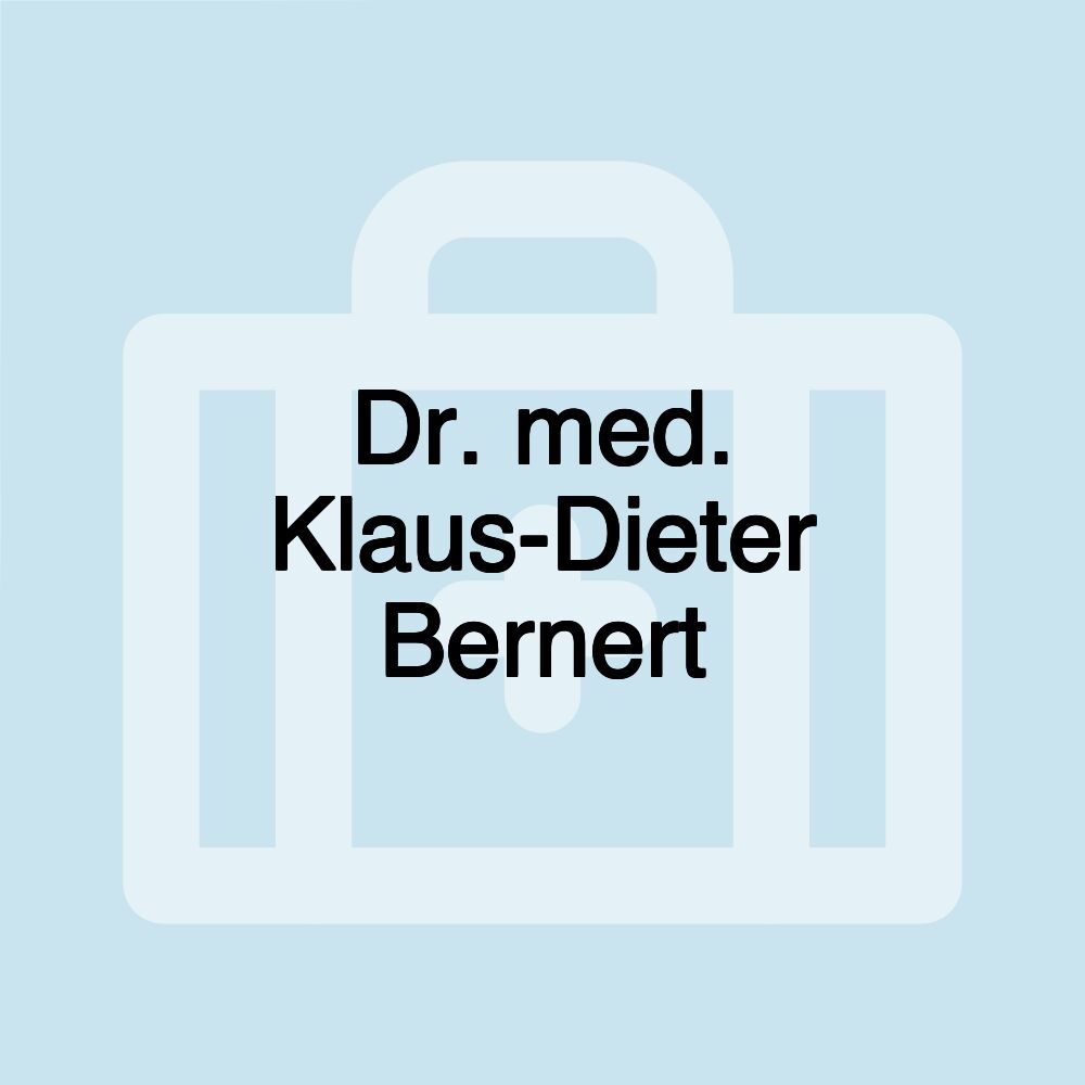 Dr. med. Klaus-Dieter Bernert