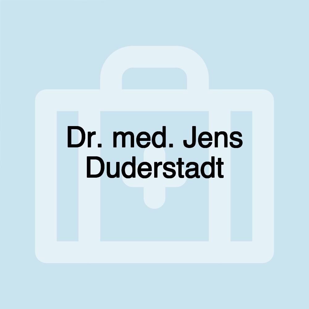 Dr. med. Jens Duderstadt