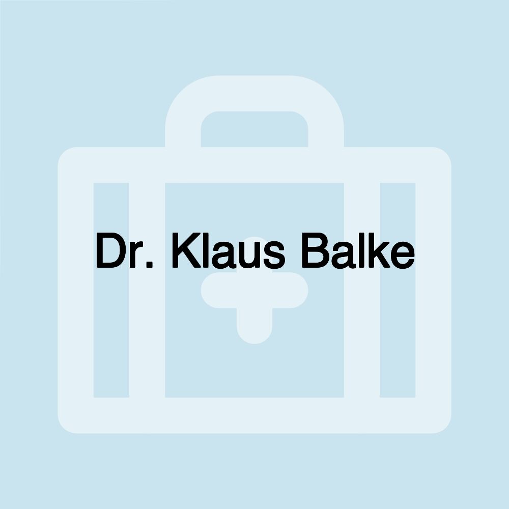 Dr. Klaus Balke