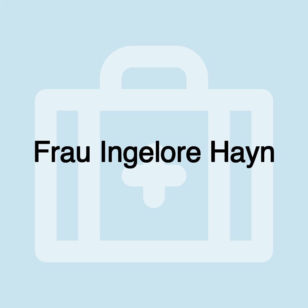 Frau Ingelore Hayn