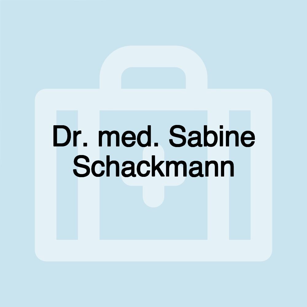 Dr. med. Sabine Schackmann