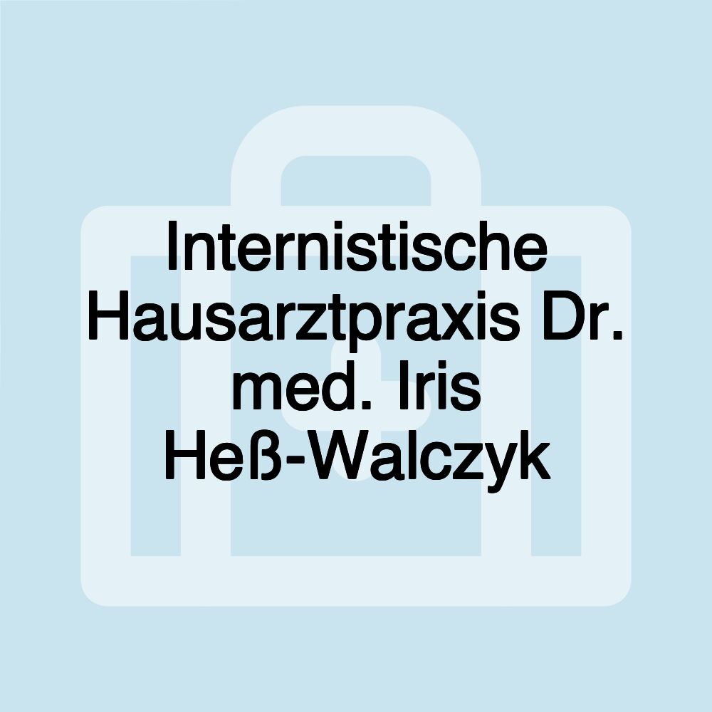 Internistische Hausarztpraxis Dr. med. Iris Heß-Walczyk