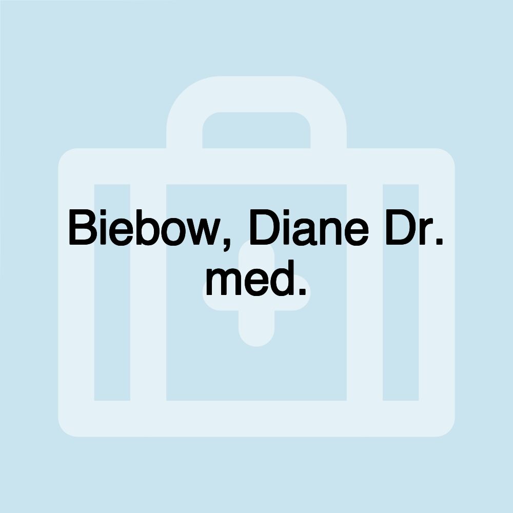 Biebow, Diane Dr. med.