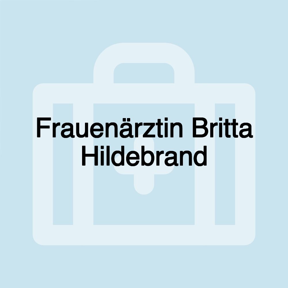 Frauenärztin Britta Hildebrand