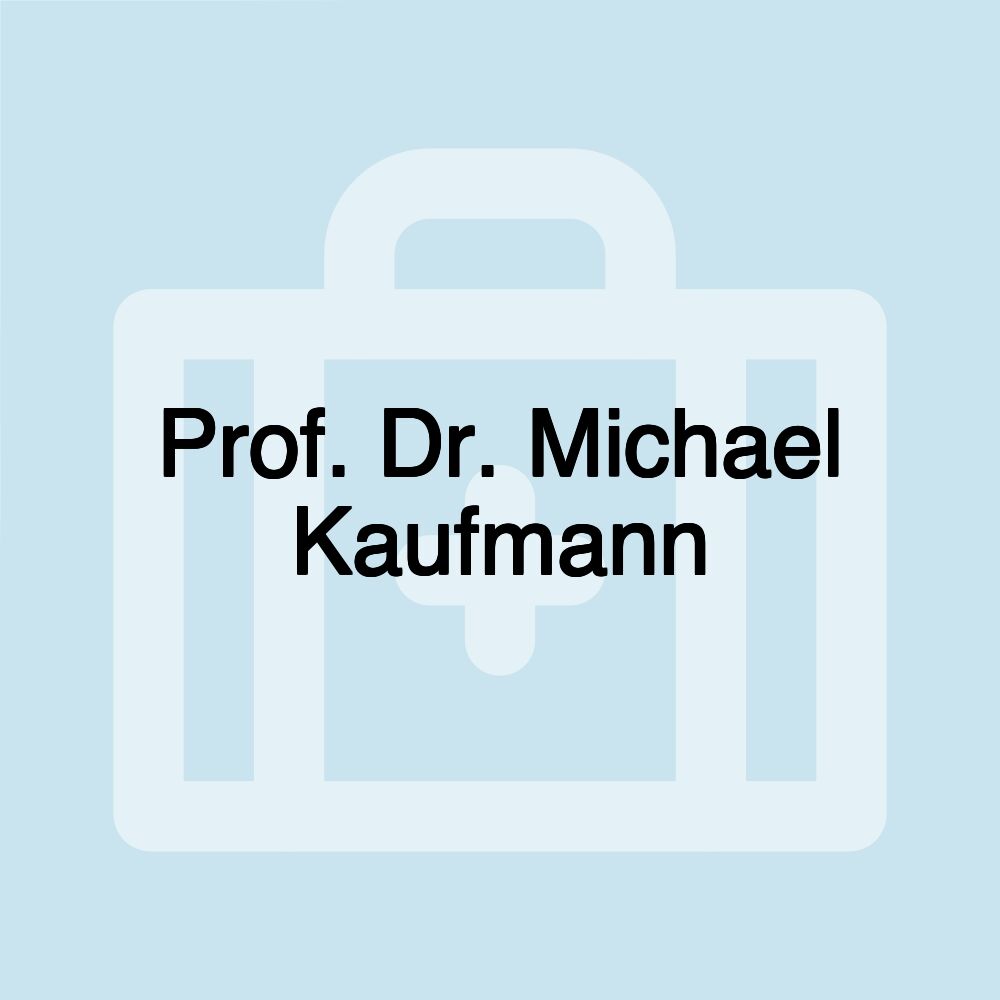 Prof. Dr. Michael Kaufmann