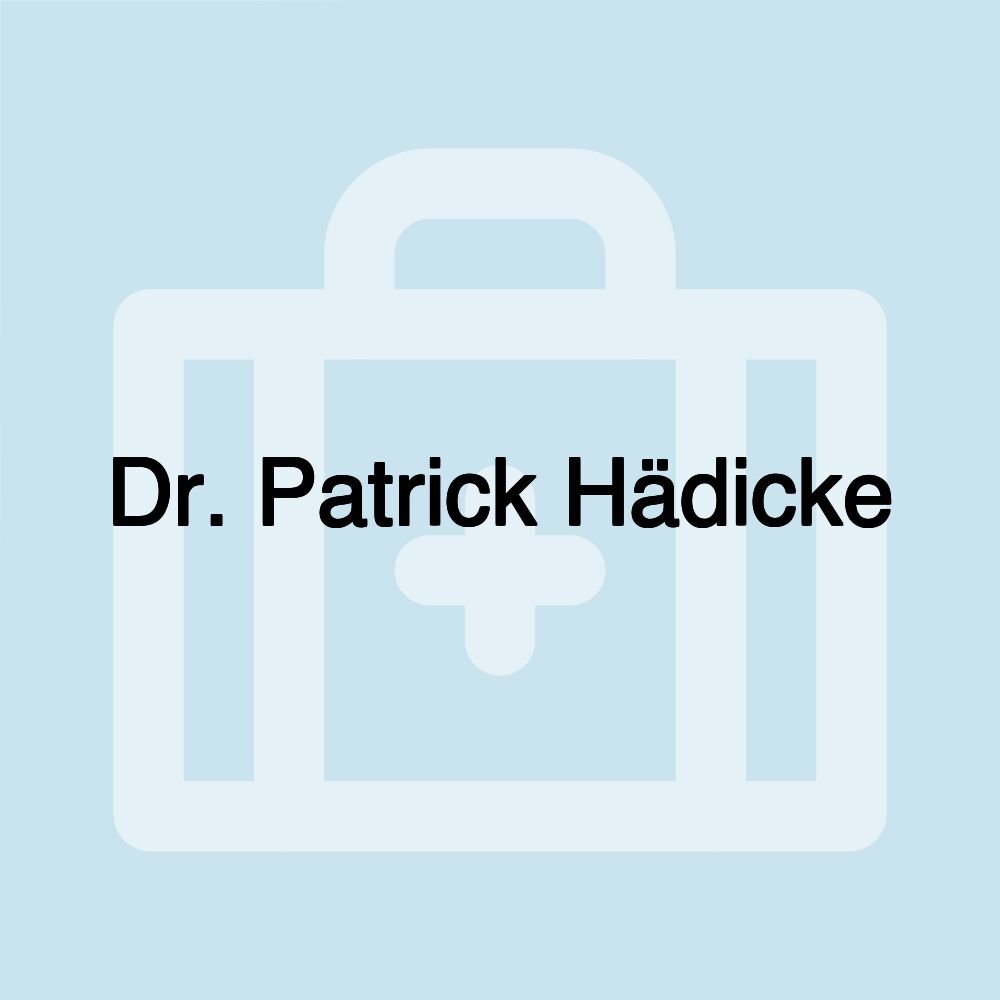 Dr. Patrick Hädicke