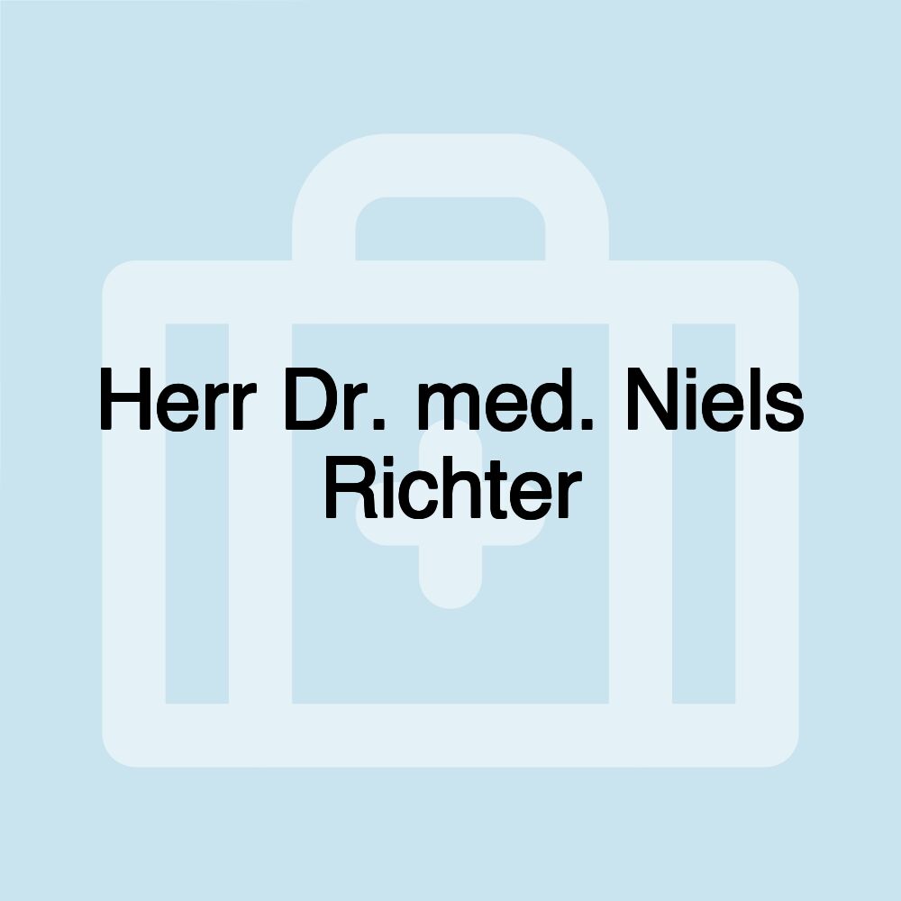 Herr Dr. med. Niels Richter