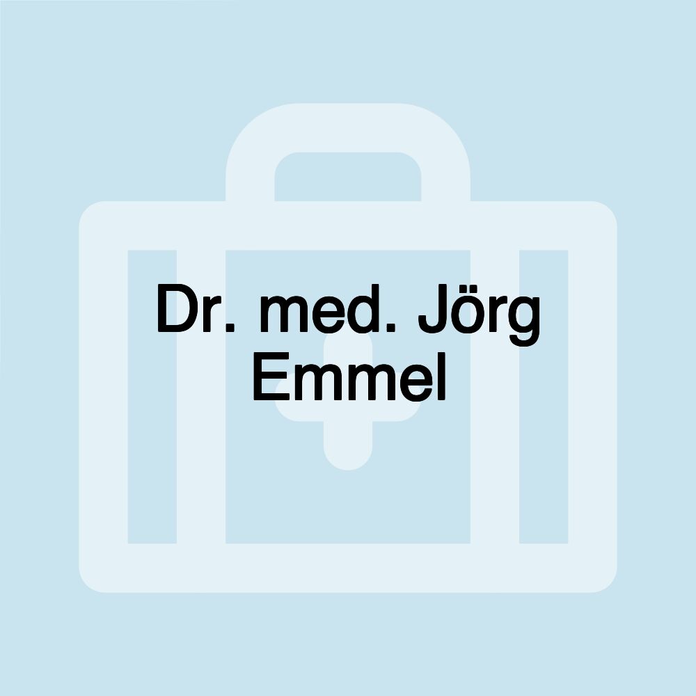 Dr. med. Jörg Emmel