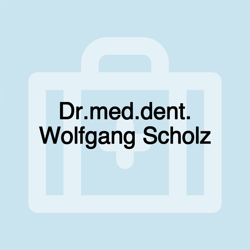 Dr.med.dent. Wolfgang Scholz