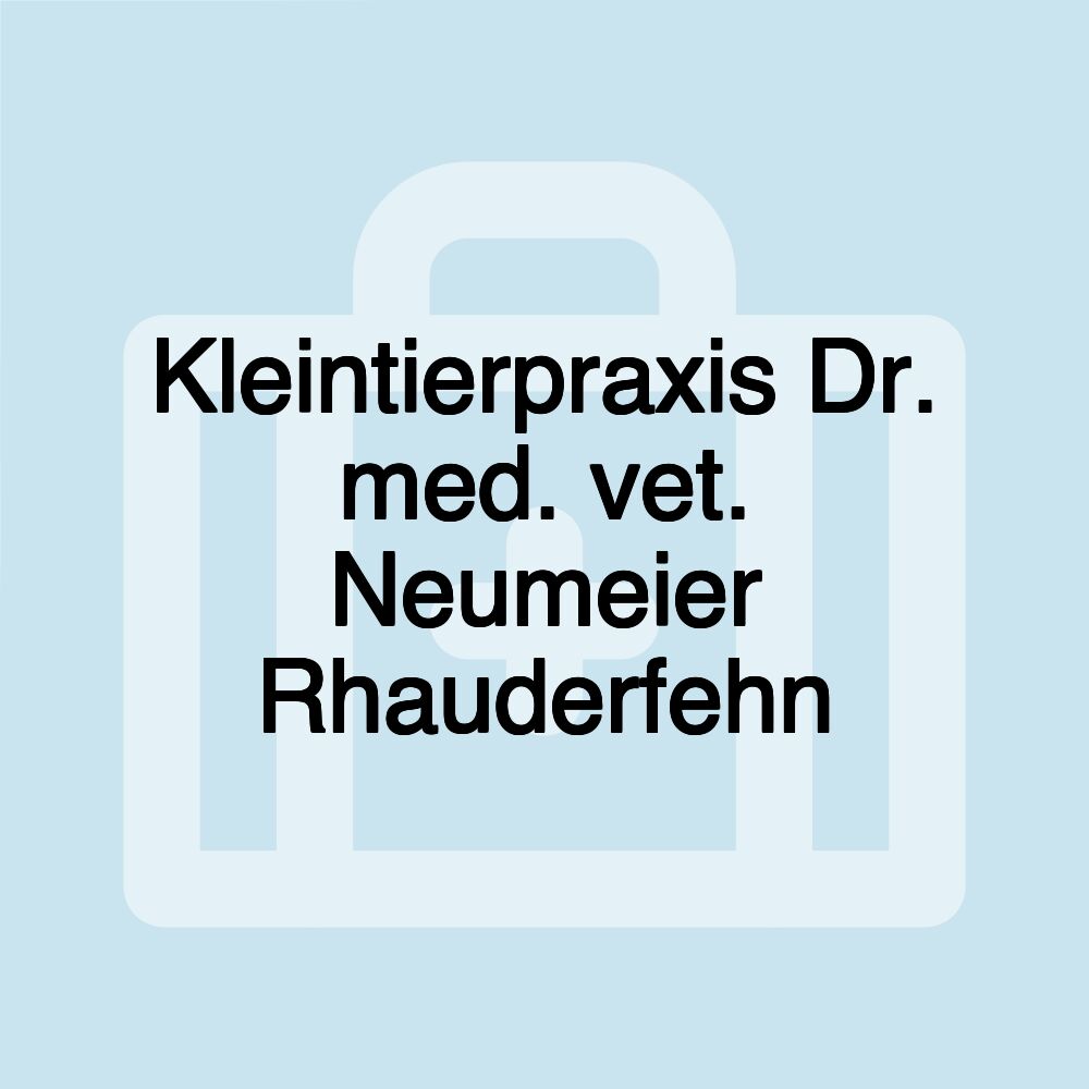 Kleintierpraxis Dr. med. vet. Neumeier Rhauderfehn