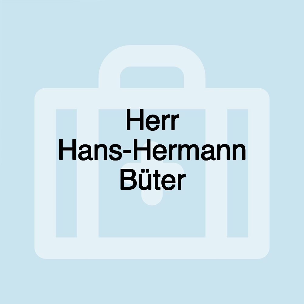 Herr Hans-Hermann Büter