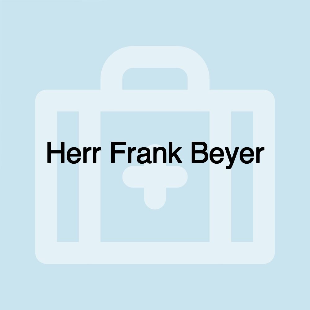 Herr Frank Beyer