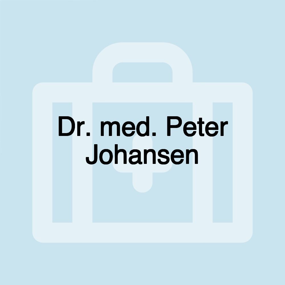 Dr. med. Peter Johansen