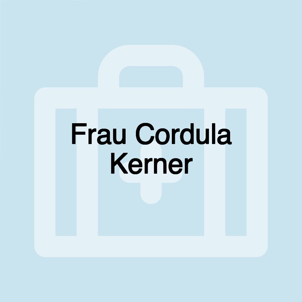 Frau Cordula Kerner