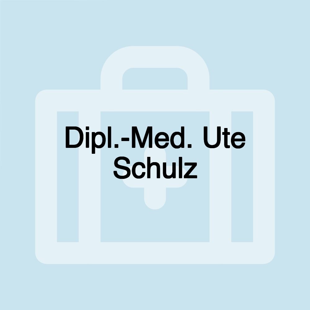 Dipl.-Med. Ute Schulz