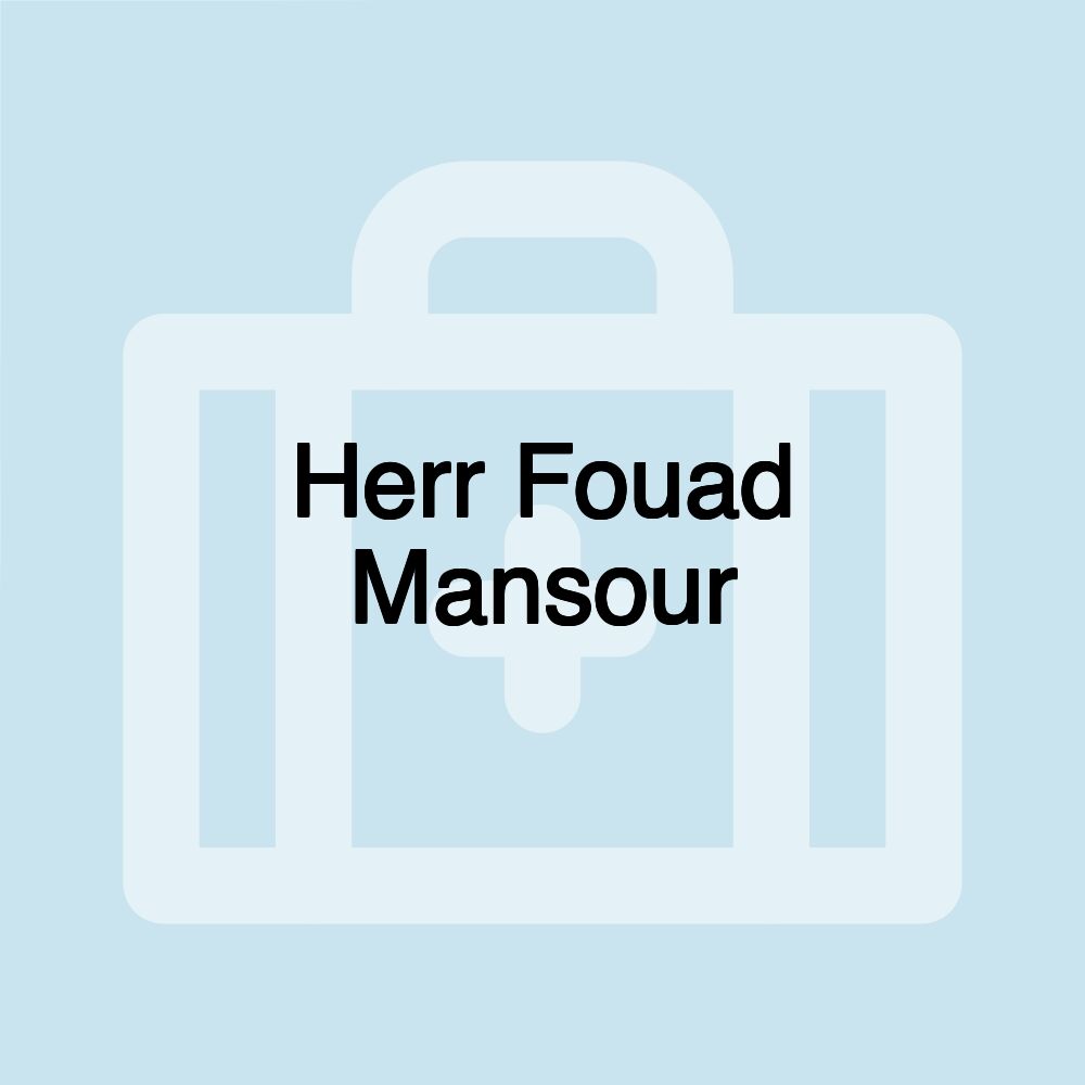 Herr Fouad Mansour