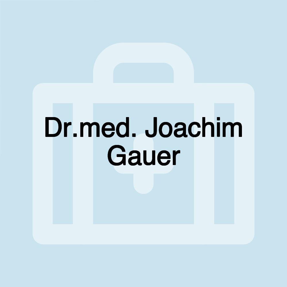 Dr.med. Joachim Gauer