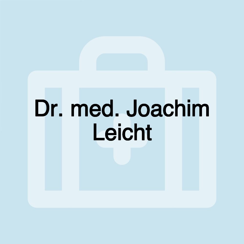 Dr. med. Joachim Leicht