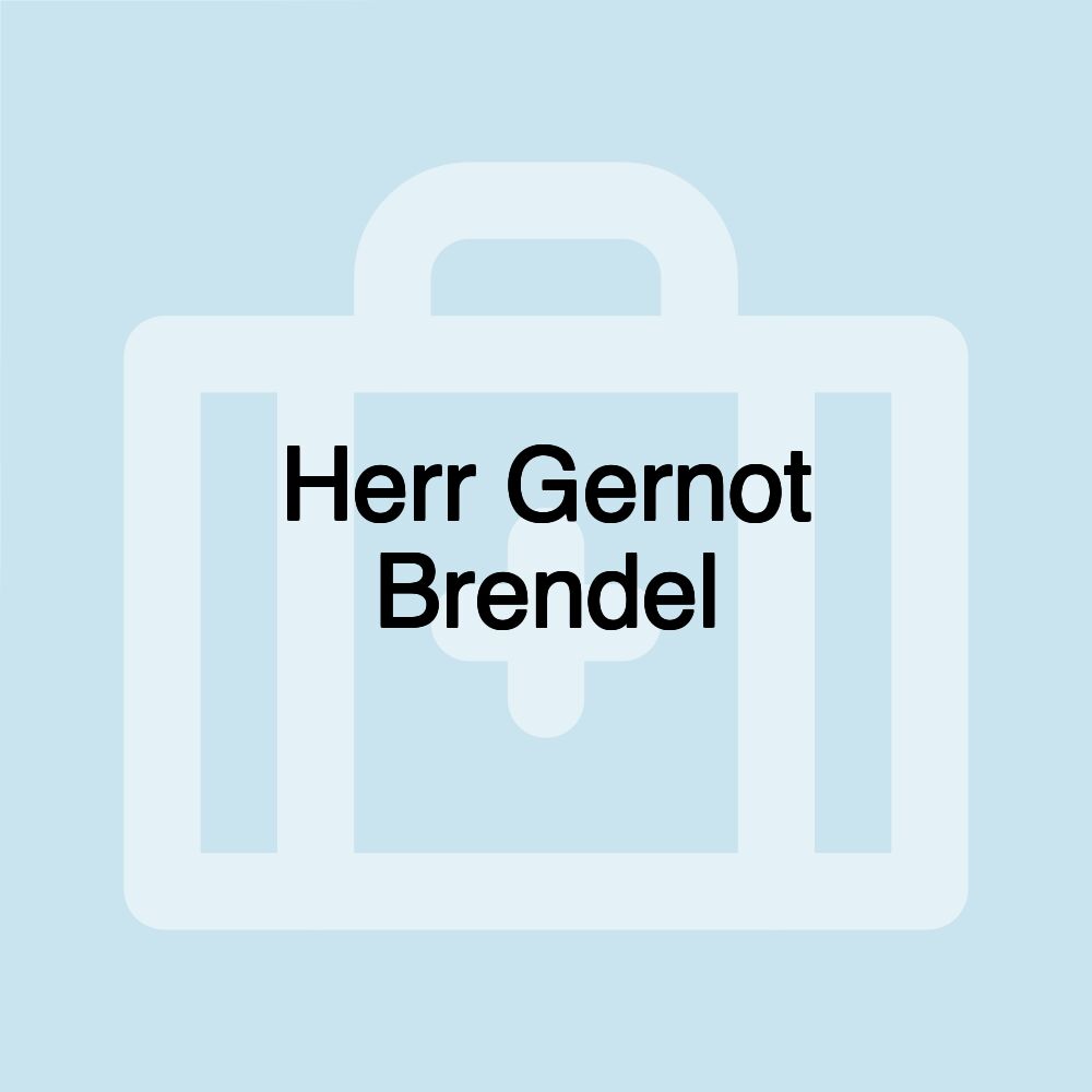 Herr Gernot Brendel