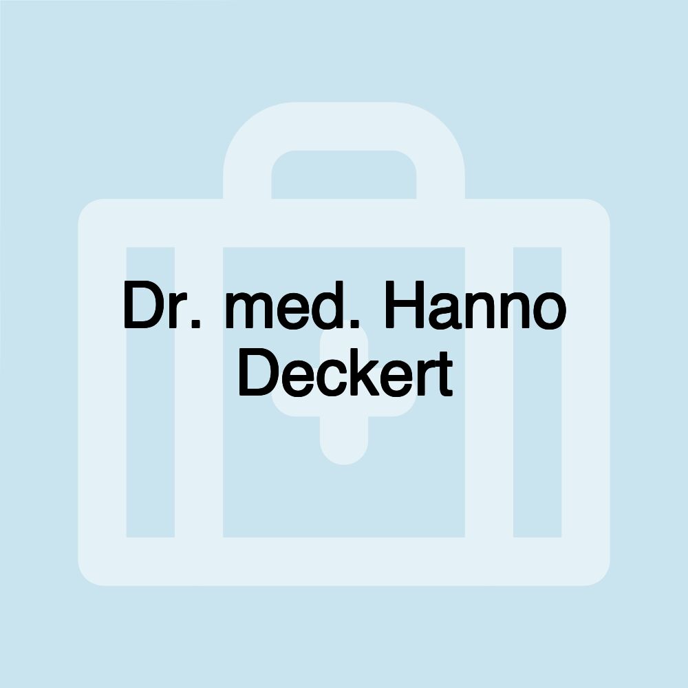 Dr. med. Hanno Deckert