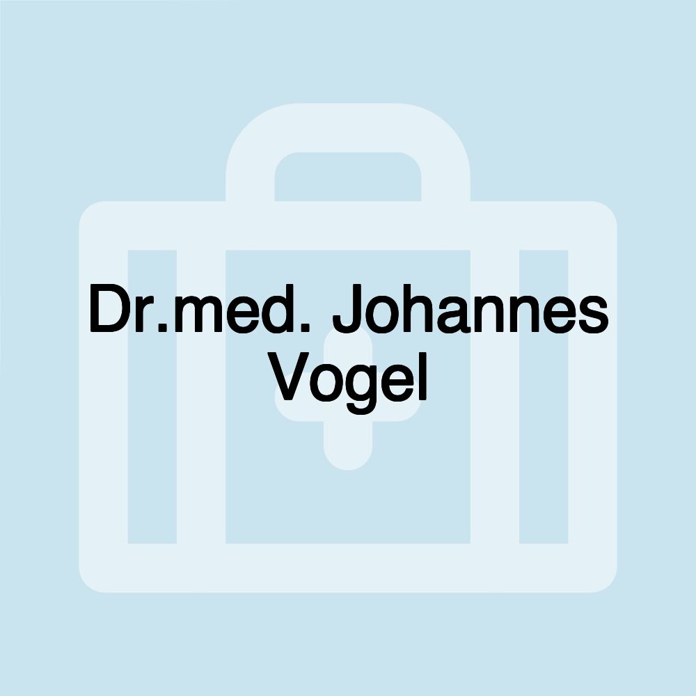 Dr.med. Johannes Vogel