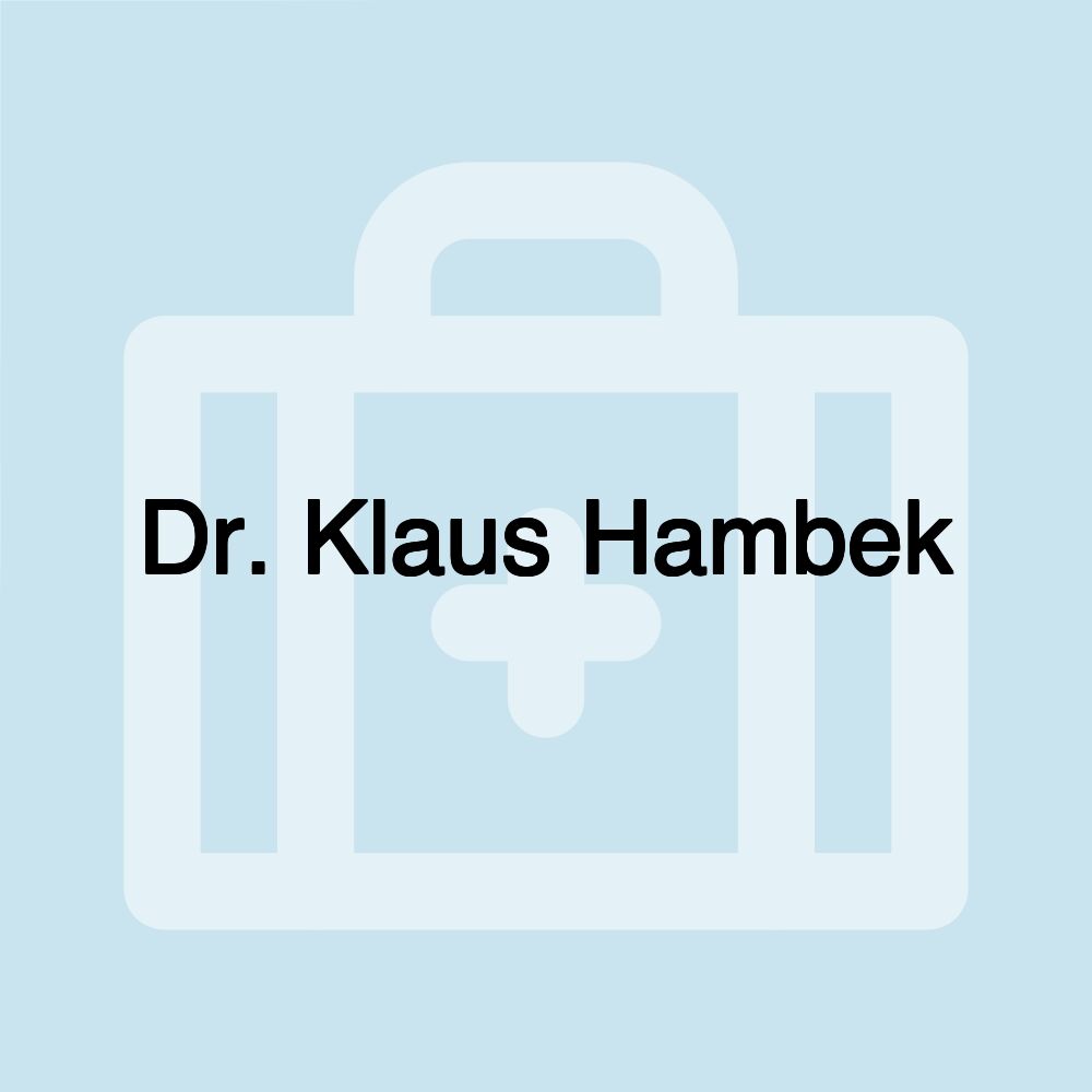 Dr. Klaus Hambek