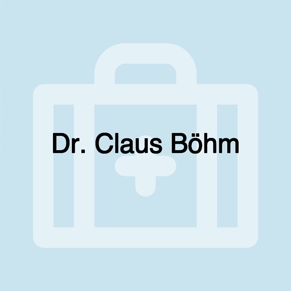 Dr. Claus Böhm