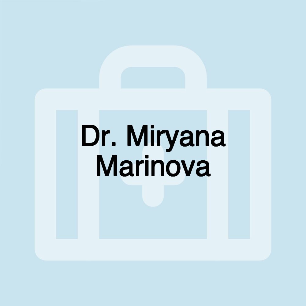 Dr. Miryana Marinova