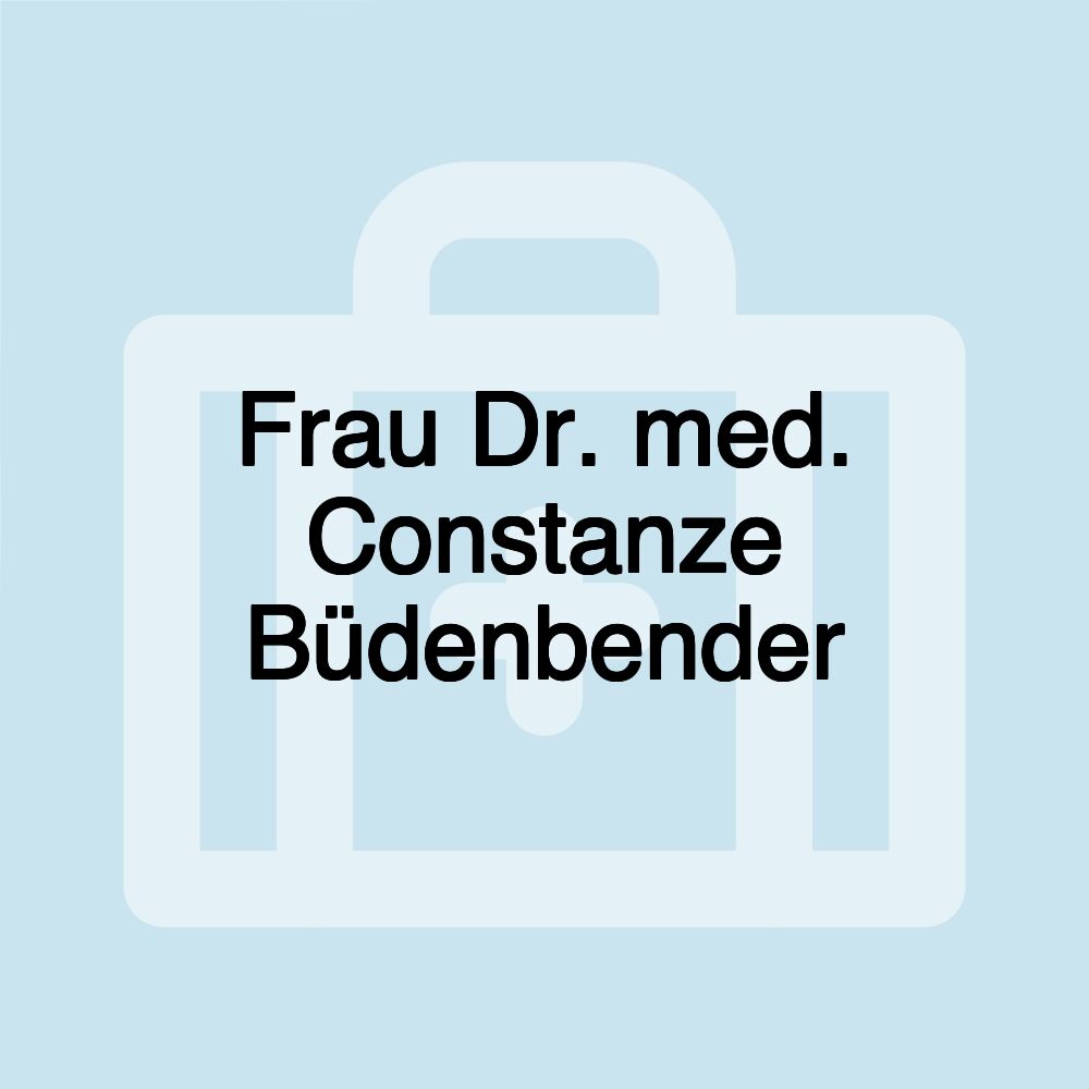 Frau Dr. med. Constanze Büdenbender