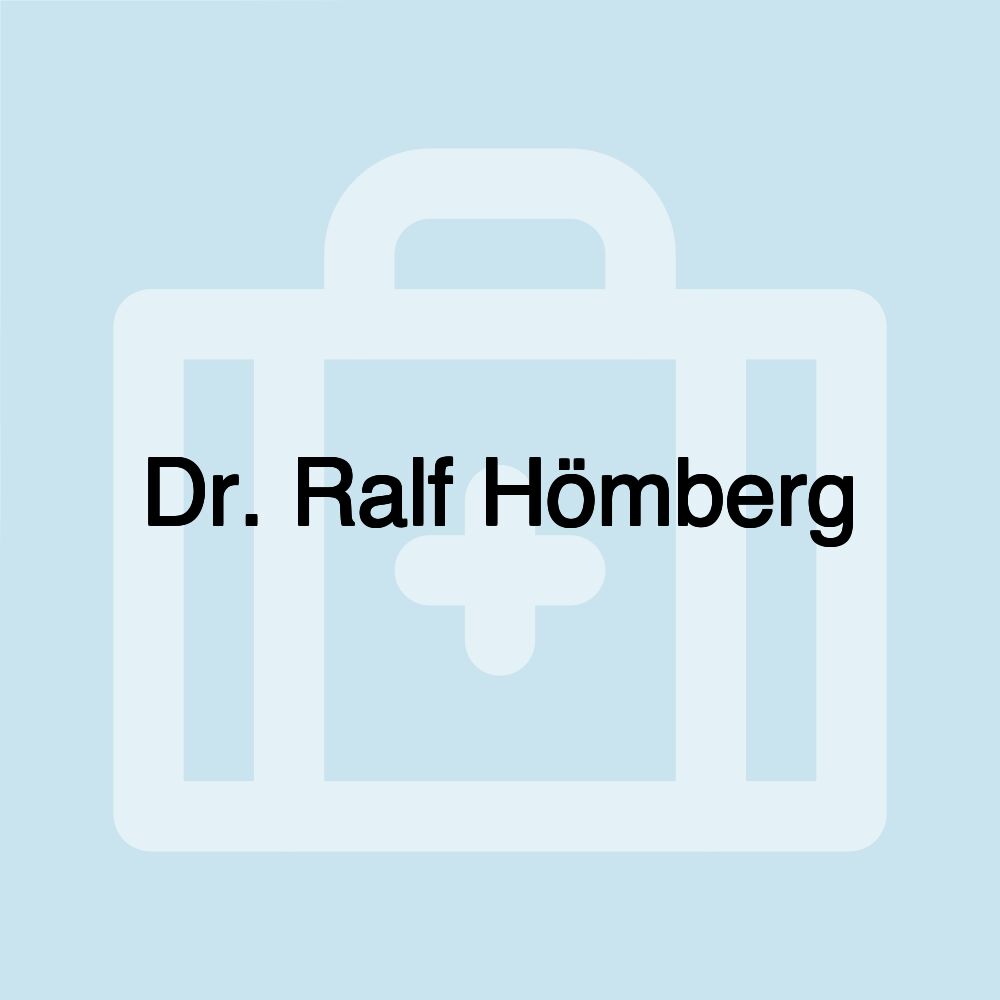 Dr. Ralf Hömberg