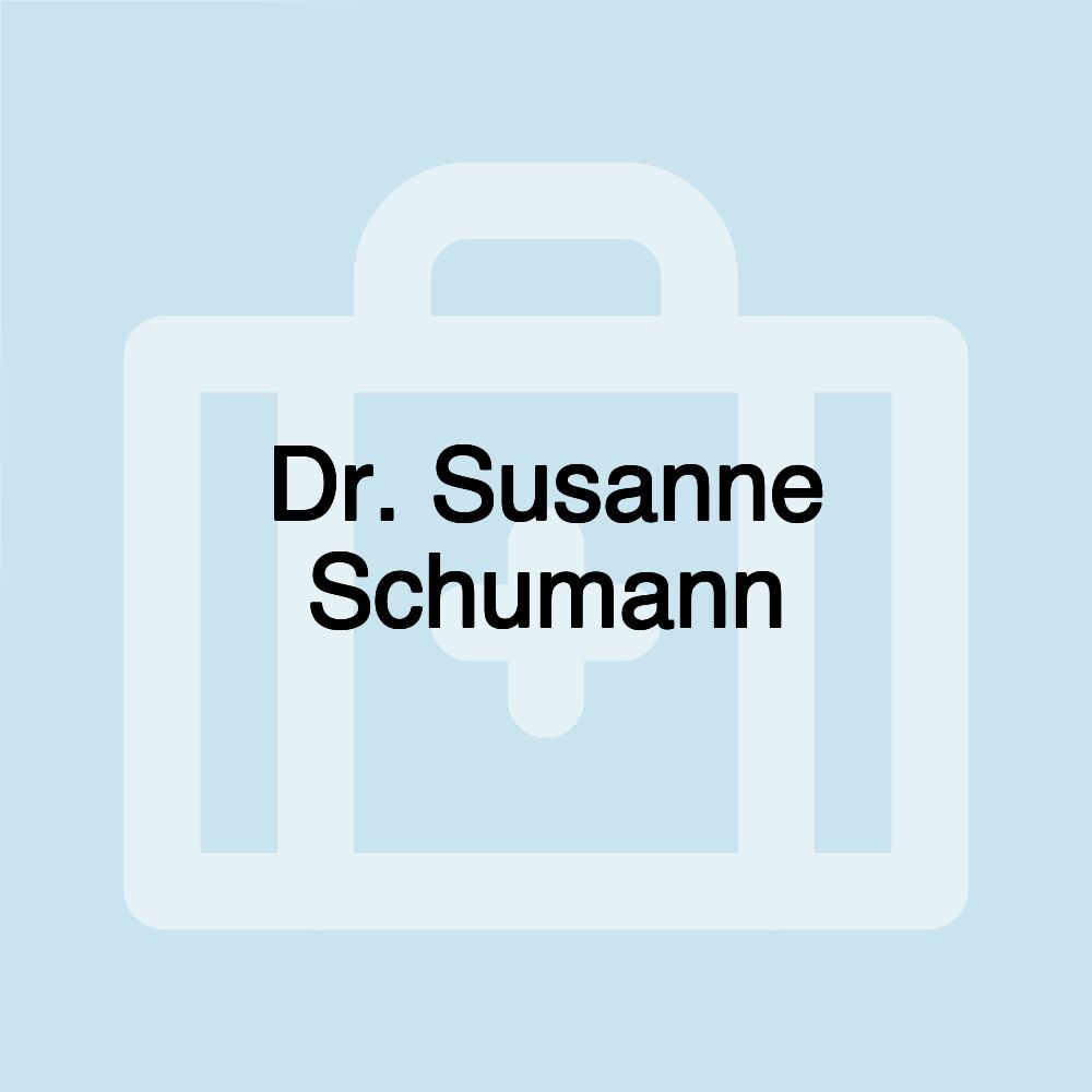 Dr. Susanne Schumann