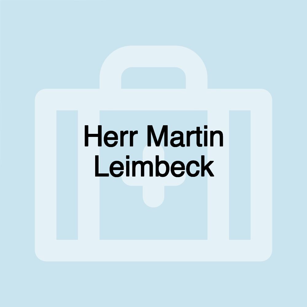 Herr Martin Leimbeck