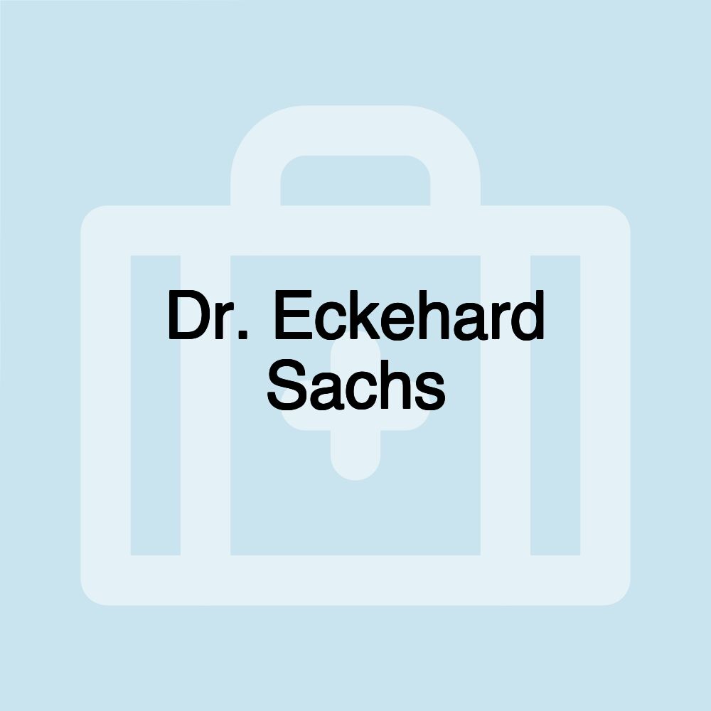 Dr. Eckehard Sachs