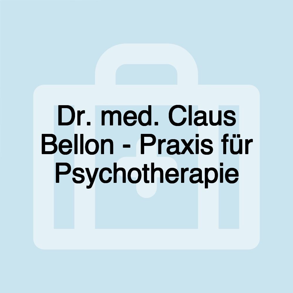 Dr. med. Claus Bellon - Praxis für Psychotherapie