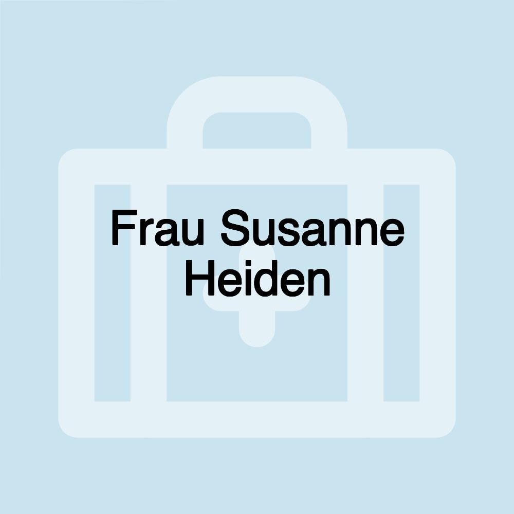 Frau Susanne Heiden