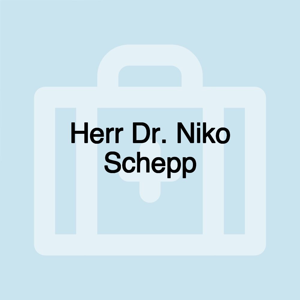 Herr Dr. Niko Schepp