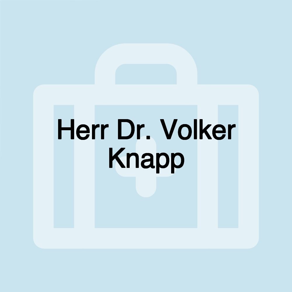 Herr Dr. Volker Knapp