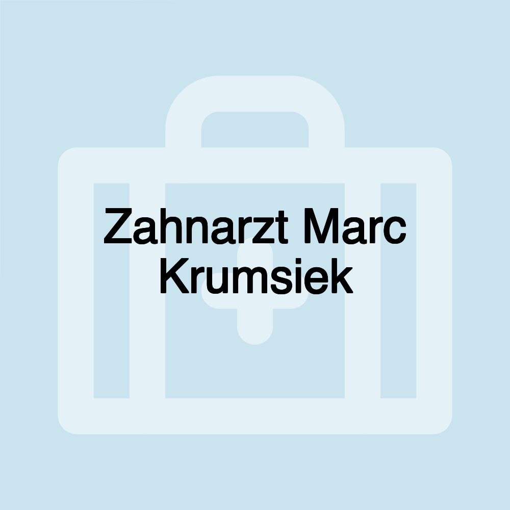 Zahnarzt Marc Krumsiek