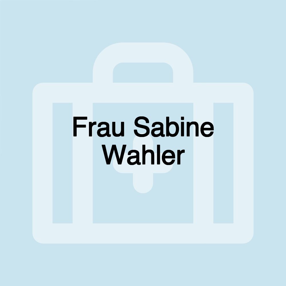 Frau Sabine Wahler