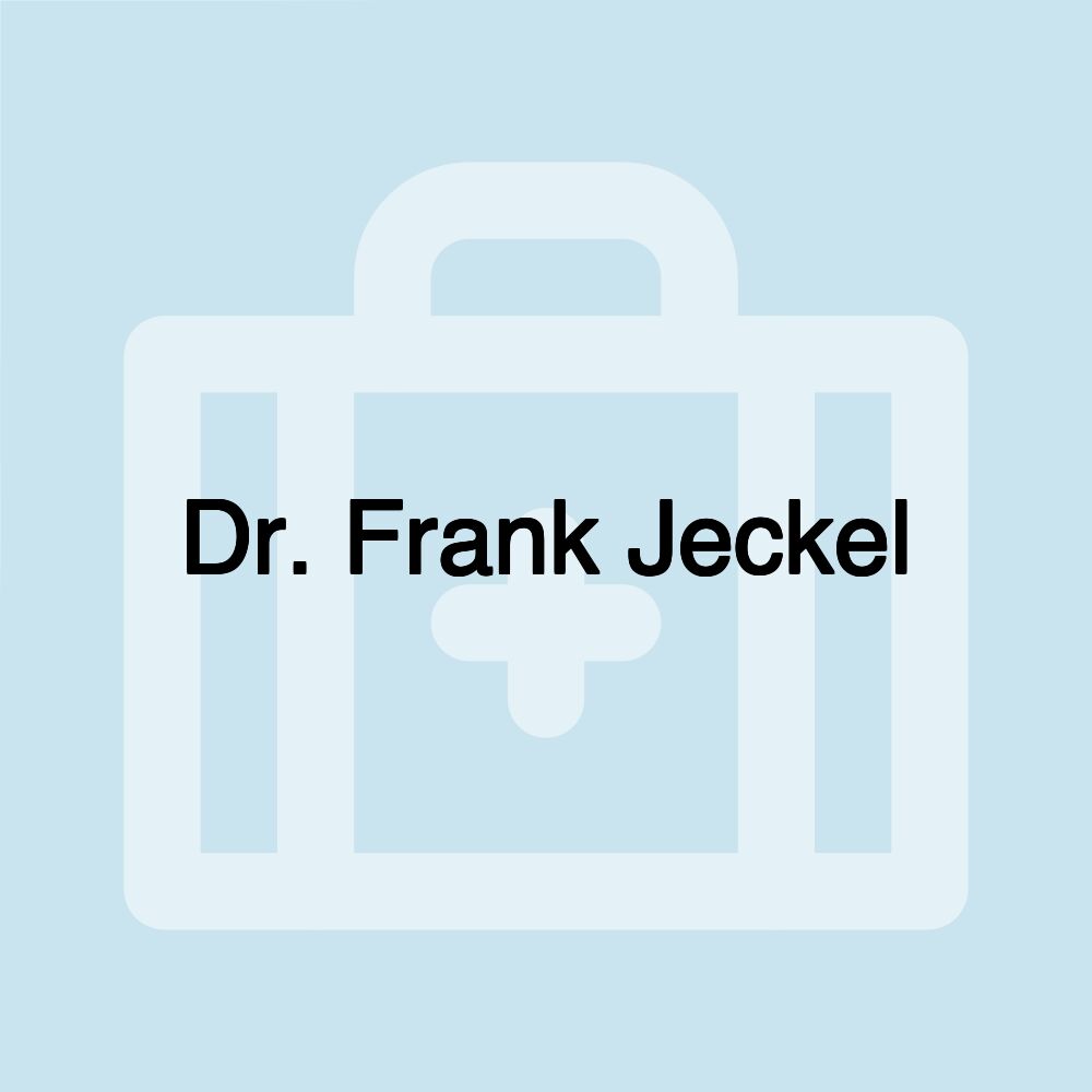 Dr. Frank Jeckel